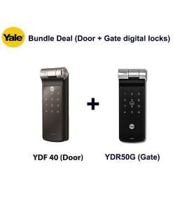 Yale YDF 40 and YDR50G digital door and gate locks bundle deal